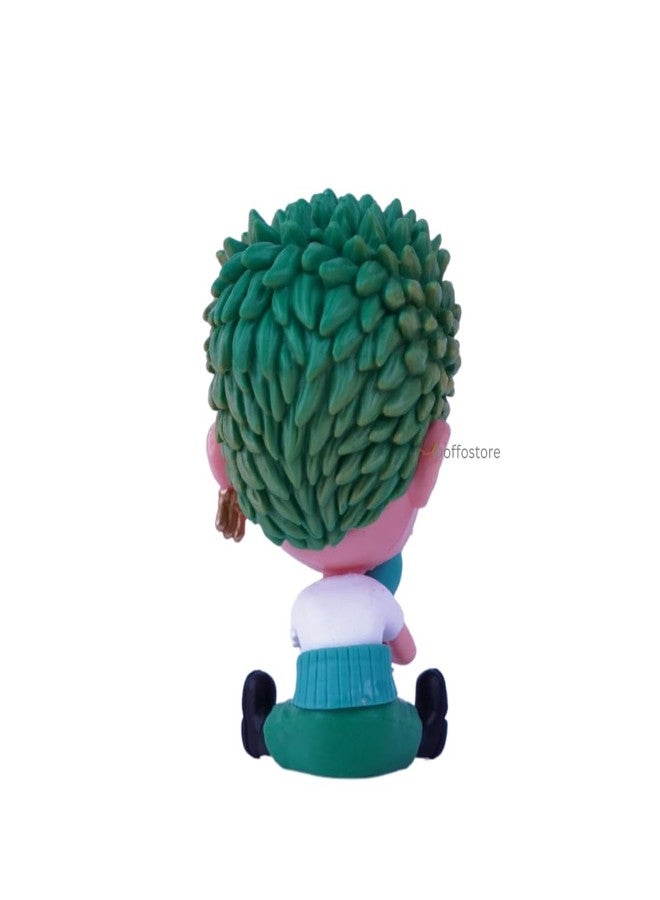 Offo One Piece Anime Zoro Sitting Miniature Action Figure| Lightweight and Attractive Durable Toy Figures for Home Decors Office Desk and Study Table - Image 3